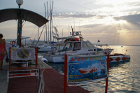 Nabídky výletů lodí na molu v Crikvenici