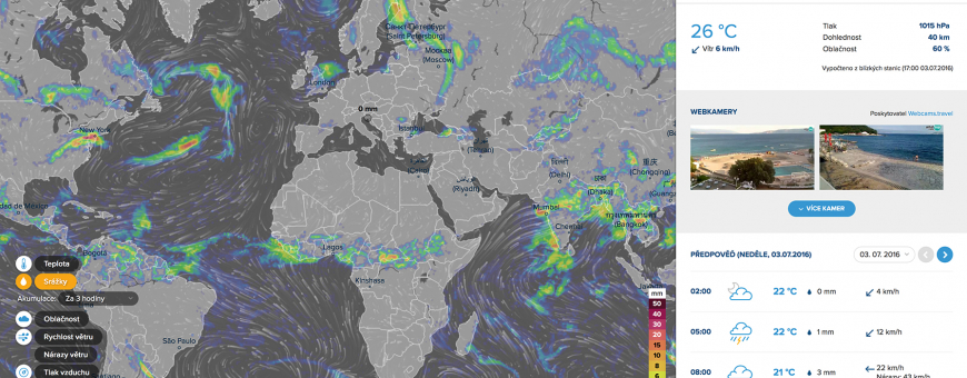 Ventusky: když hledáte opravdu propracované informace o počasí